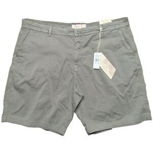 American Threads Men 42 Gray Garment Dye Cotton Stretch 9.5" Shorts NEW